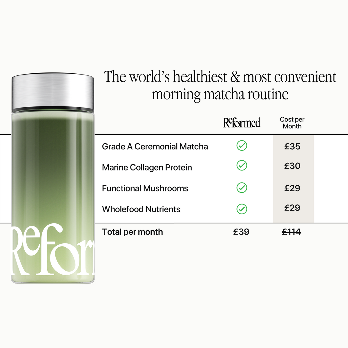 Matcha with Collagen + Coconut Add-on