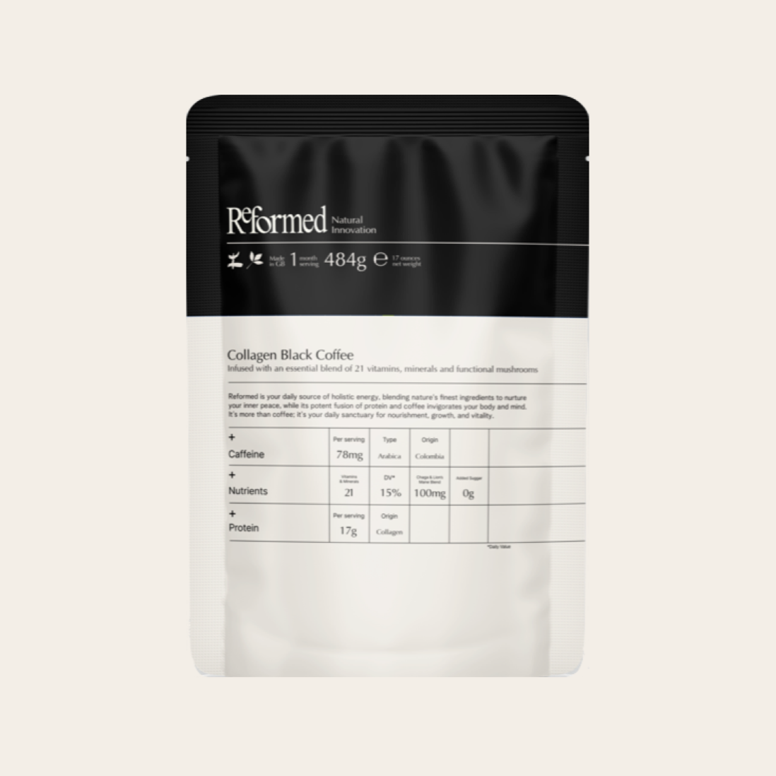 Vanilla Black Coffee with Collagen