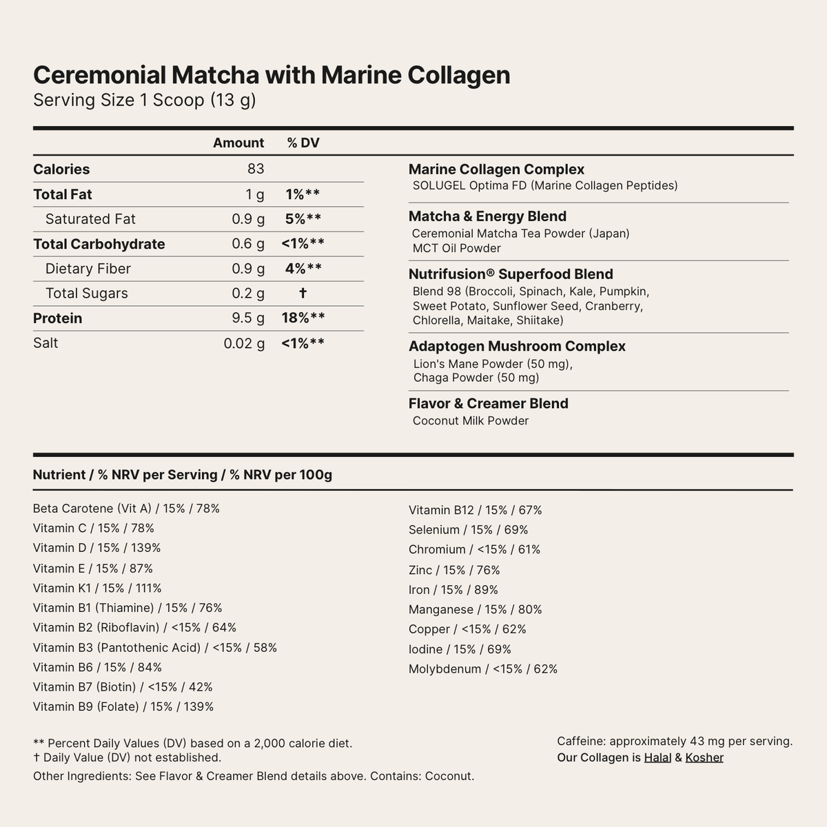 Matcha with Collagen + Vanilla Add-on