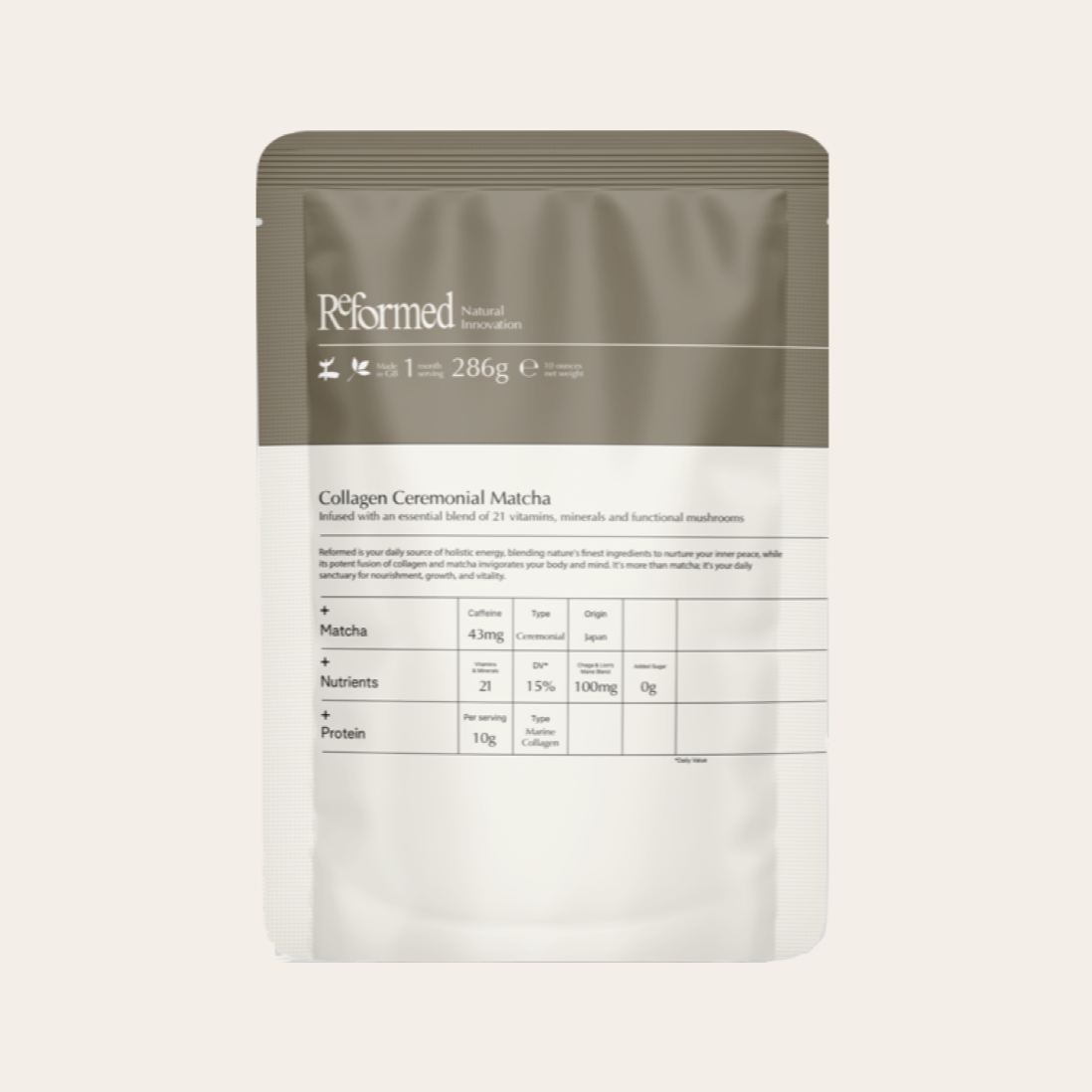 Matcha with Collagen + Blueberry Add-on