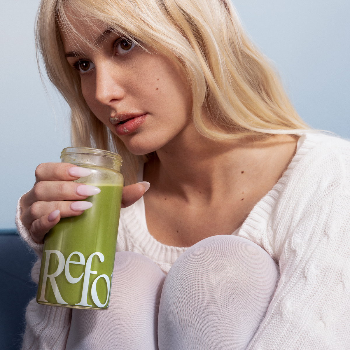 Blueberry Matcha with Collagen