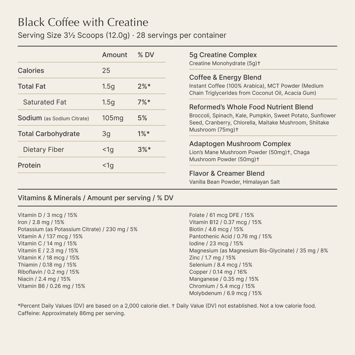 Coffee with Creatine