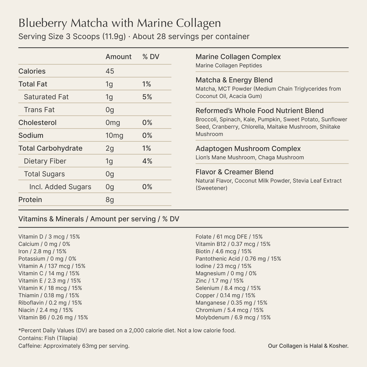 Blueberry Matcha with Collagen